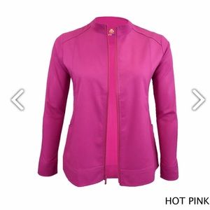 Women Soft Stretch Warm-up Scrub Jacket